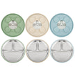 PandaEar 3 Pack Stainless Steel Baby Plates with Suction, Divided Toddler Plate for Baby Led Weaning Supplies, Non-Slip Suction Plates Baby Feeding Set, Dishwasher Safe (Blue/Green/Brown) 🍁 All In One Marketplace Canada
