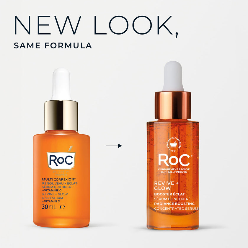 RoC Multi Correxion® Revive + Glow 10% Active Vitamin C Serum for Face, Daily Anti-Aging Wrinkle and Skin Tone Skin Care Treatment, Brightening Serum for Dark Spots, 30ML, Clear 🍁 All In One Marketplace Canada