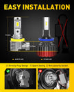 AUXITO H11 LED Headlight Bulbs, 40000LM 6500K White Wireless LED Headlights for H8 H9 H16 Fog Lights, DRL, Low Beam or High Beam, Direct Install Plug and Play, IP68 Waterproof, Pack of 2 🍁 All In One Marketplace Canada