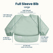 Tiny Twinkle Mess Proof Baby Bib, 2 Pack Long Sleeve Bib Outfit, Waterproof Bibs for Toddlers, Machine Washable, Tug Proof Sage + Charcoal 6-24M 🍁 All In One Marketplace Canada