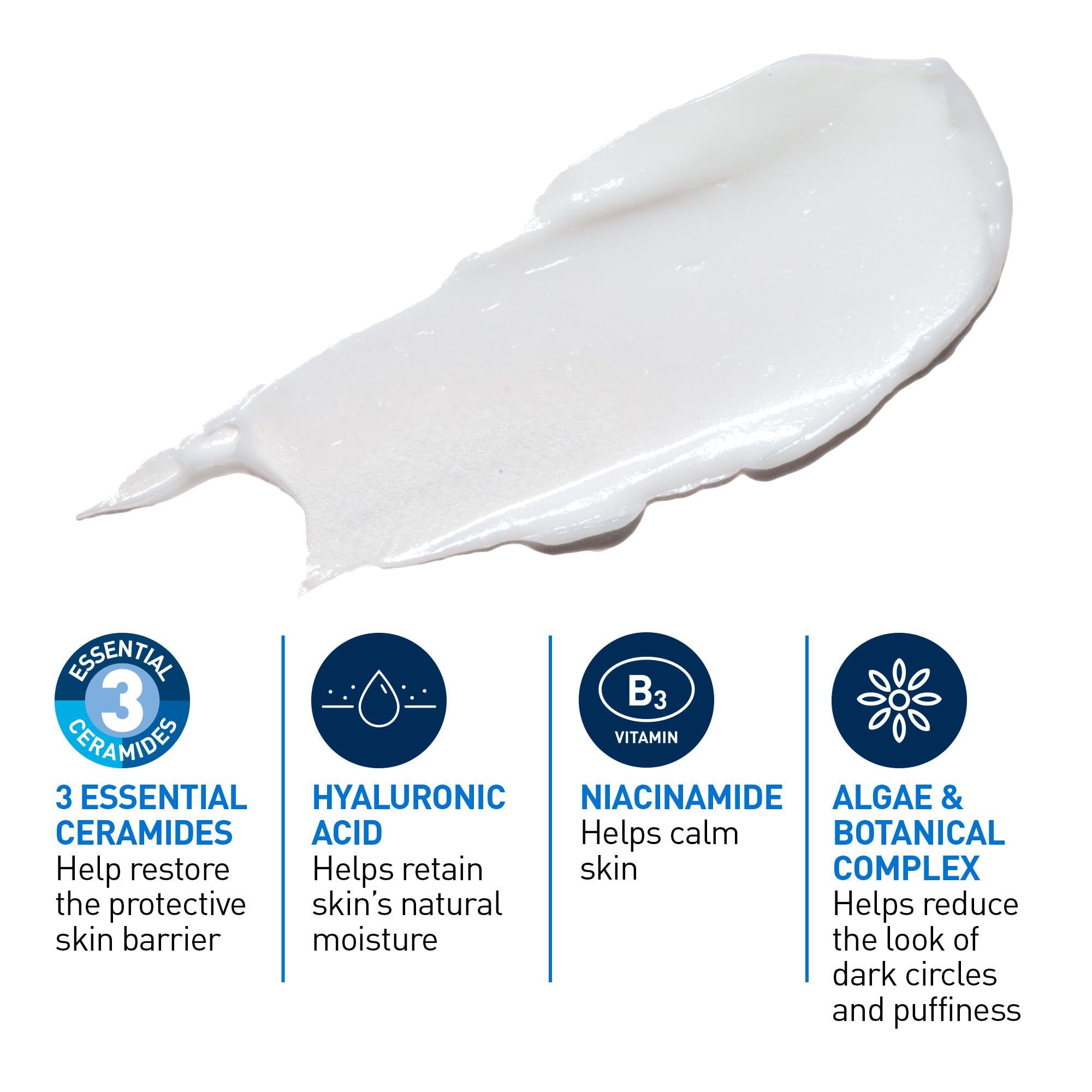 CeraVe EYE CREAM with Hyaluronic Acid for Under Eye Dark circles & Puffiness, Ophthalmologist Tested for Sensitive Eye Area, Fragrance Free, 14.2 Grams 🍁 All In One Marketplace Canada