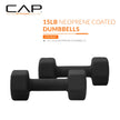 CAP Barbell Neoprene Dumbbell Weights, 15 lb Pair, Black 🍁 All In One Marketplace Canada