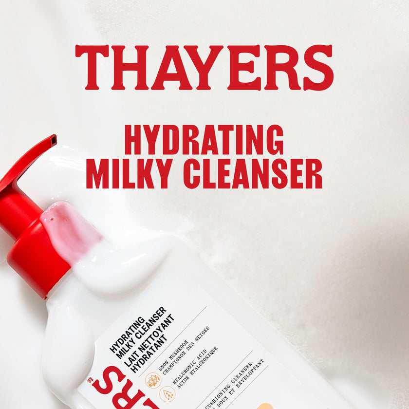 THAYERS Milky Hydrating Face Cleanser with Snow Mushroom and Hyaluronic Acid, Dermatologist Recommended Gentle Facial Wash and Hydrating Skincare for Dry and Sensitive Skin, Paraben Free, 8 FL Oz 🍁 All In One Marketplace Canada
