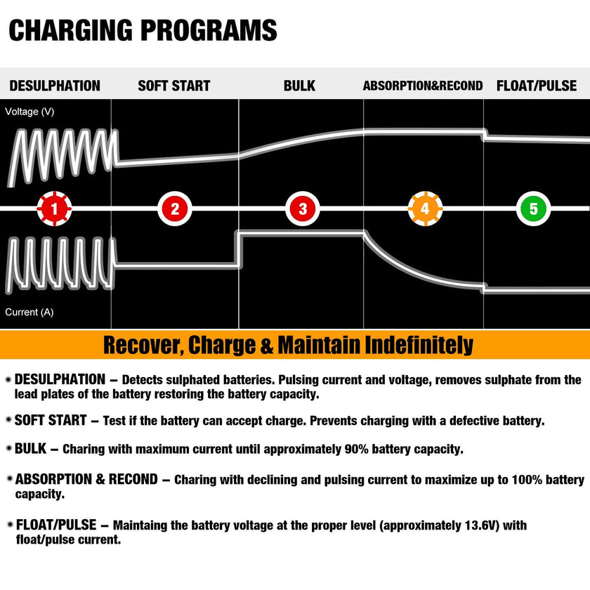 MOTOPOWER MP00205A 12V 800mA Fully Automatic Battery Charger/Maintainer 🍁 All In One Marketplace Canada