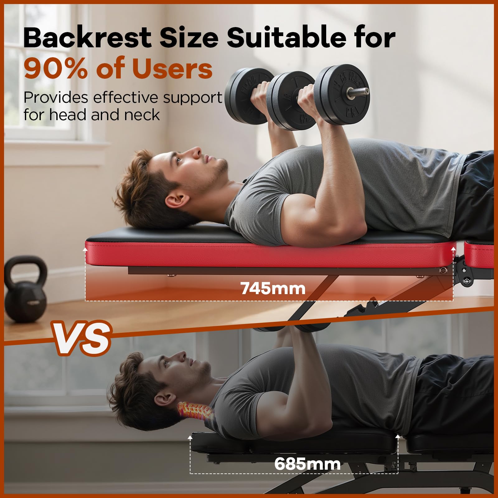 NICEPEOPLE Foldable Basic Weight Bench for Home Gym, Workout Bench with 8 Backrests, 660LBS Weight Capacity Adjustable Bench 🍁 All In One Marketplace Canada