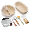 KOACKL Sourdough Bread Starter Kits, Banneton Sourdough Bread Making Tools Kit, Banneton Proofing Basket Making Bread Basket Baking for Baking Dough with Rising Pattern (Round and Oval) 🍁 All In One Marketplace Canada