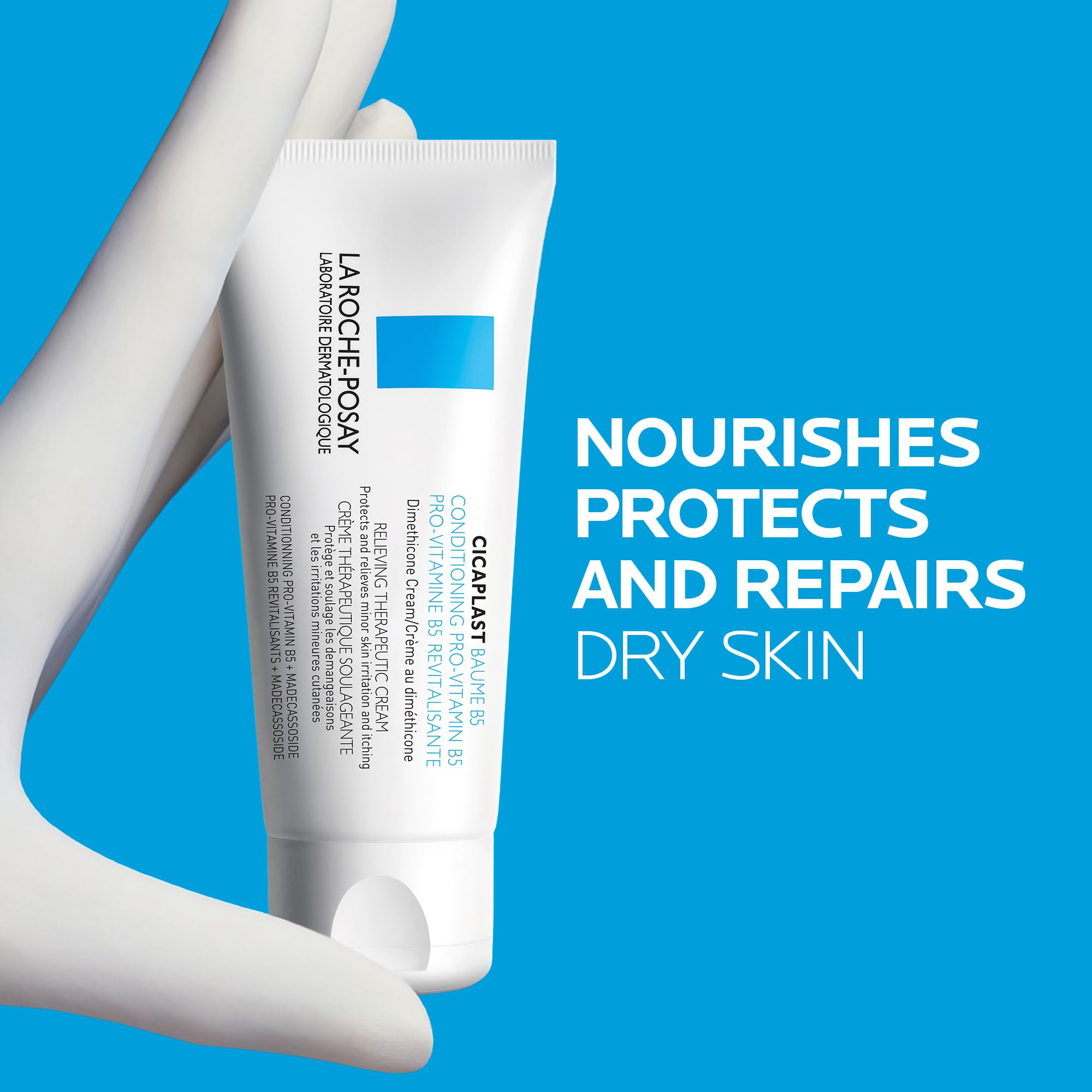 La Roche Posay Cicaplast Baume B5, Multi-Purpose Soothing Balm for Dry Skin, Absorbs Quickly, Non-Sticky, Glassy Skin Finish, for Face or Body, Suitable for the Whole Family, Fragrance Free, 40ml 🍁 All In One Marketplace Canada