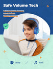 iClever 2Pack Kids Headphones with Sharing Splitter - 85dBA Safe Volume Limited - HS22 Wired Headphones for Kids Teens, Tangle-Free 3.5mm Jack Foldable Stereo Headphone for School/Tablet/Travel 🍁 All In One Marketplace Canada