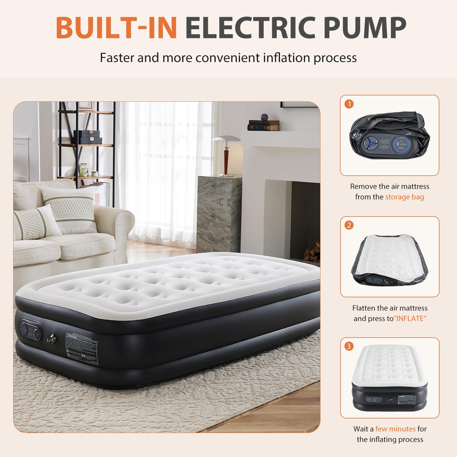 Sweetcrispy Twin Air Mattress, 18