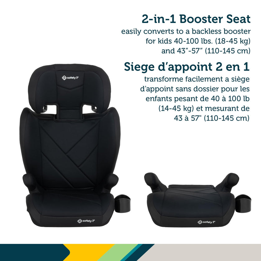 Safety 1st Growmate 2-in-1 Belt-Positioning Booster Car Seat, High-Back to Backless, Slim & Lightweight, Fits 3 Across, Adjustable Headrest - Hexagon Horizon 🍁 All In One Marketplace Canada