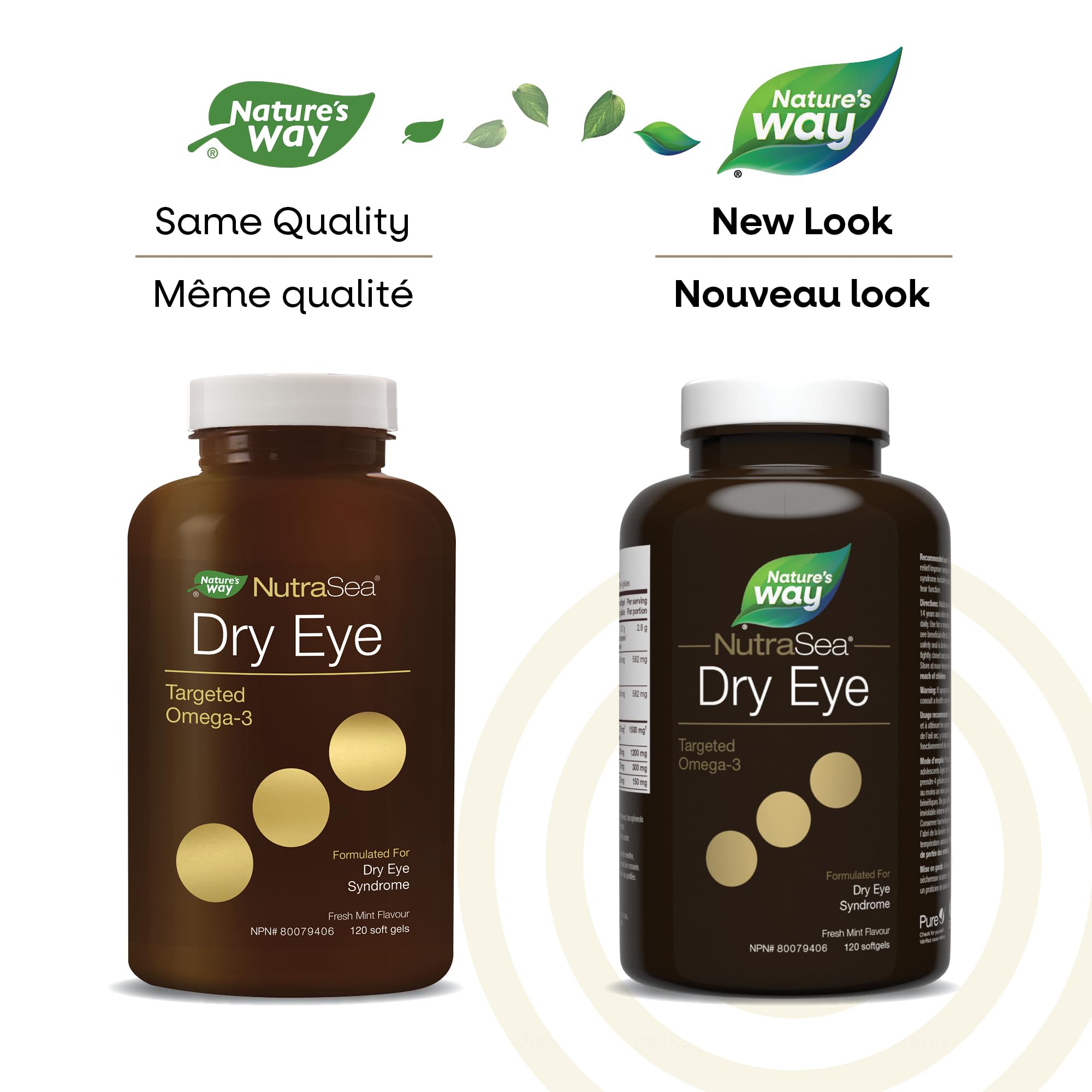 Nature’s Way NutraSea Dry Eye Omega‑3 Supplement – Targeted Eye Health & Tear Support – 1500 mg EPA + DHA with 150 mg GLA – Citrus Flavour Fish Oil – 120 Softgels 🍁 All In One Marketplace Canada