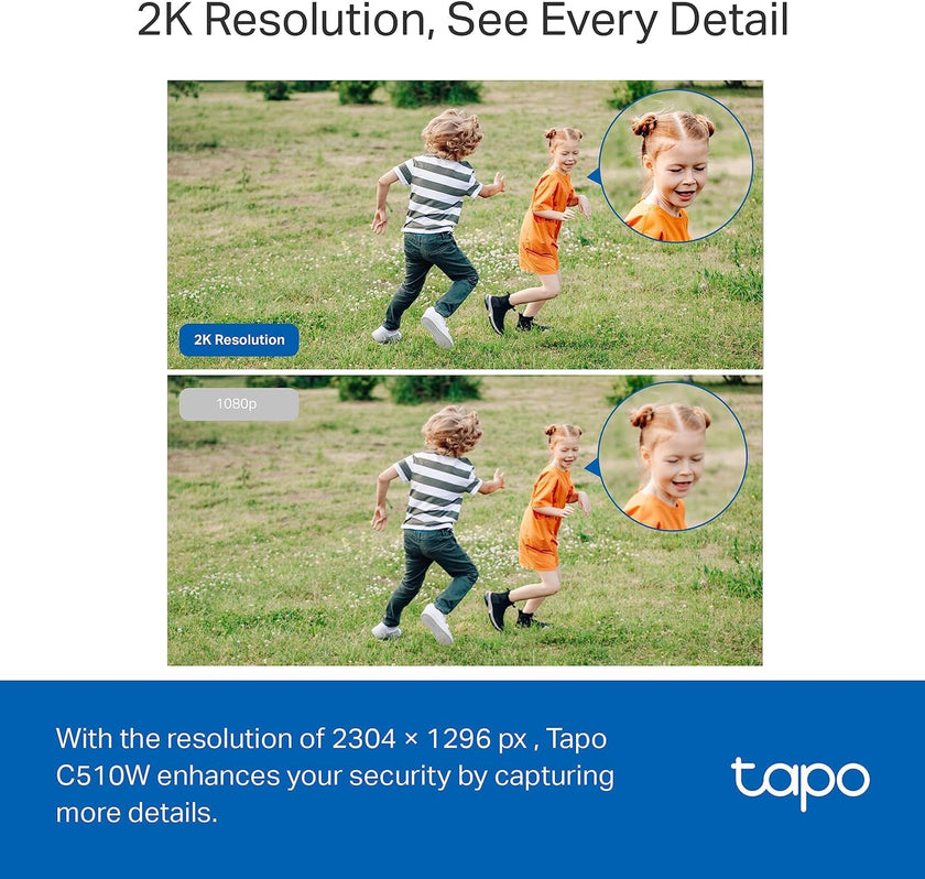Tapo 2K 3MP QHD Pan/Tilt Outdoor Wired Security Wi-Fi Camera, 360° Visual Coverage, Full-Color Night Vision Up to 98ft, Smart Motion Tracking, Person Detection,Physical Privacy Mode(Tapo C510W) 🍁 All In One Marketplace Canada