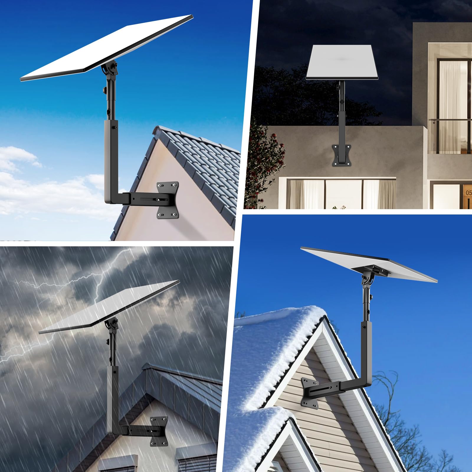 Bloazzup Starlink Mount for Standard 4/4X/Gen 3, Adjustable Starlink Wall Mount Gen 3/V3 with Telescoping Arm, Rustproof, Weatherproof for Concrete/Wood Walls, Starlink Wall Mounts for Dishes 🍁 All In One Marketplace Canada