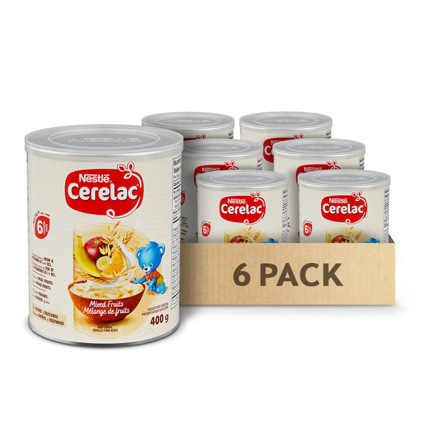 CERELAC Mixed Fruits Baby Cereal, 6 Months & Up, 6-Pack, 2.4 kg 🍁 All In One Marketplace Canada