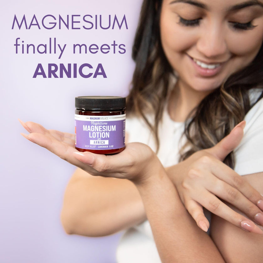 Nighttime Magnesium Lotion with Arnica – Highly Concentrated Magnesium for Muscles & Joints – Apply to Legs or Feet Before Bed – Skin-Friendly 🍁 All In One Marketplace Canada