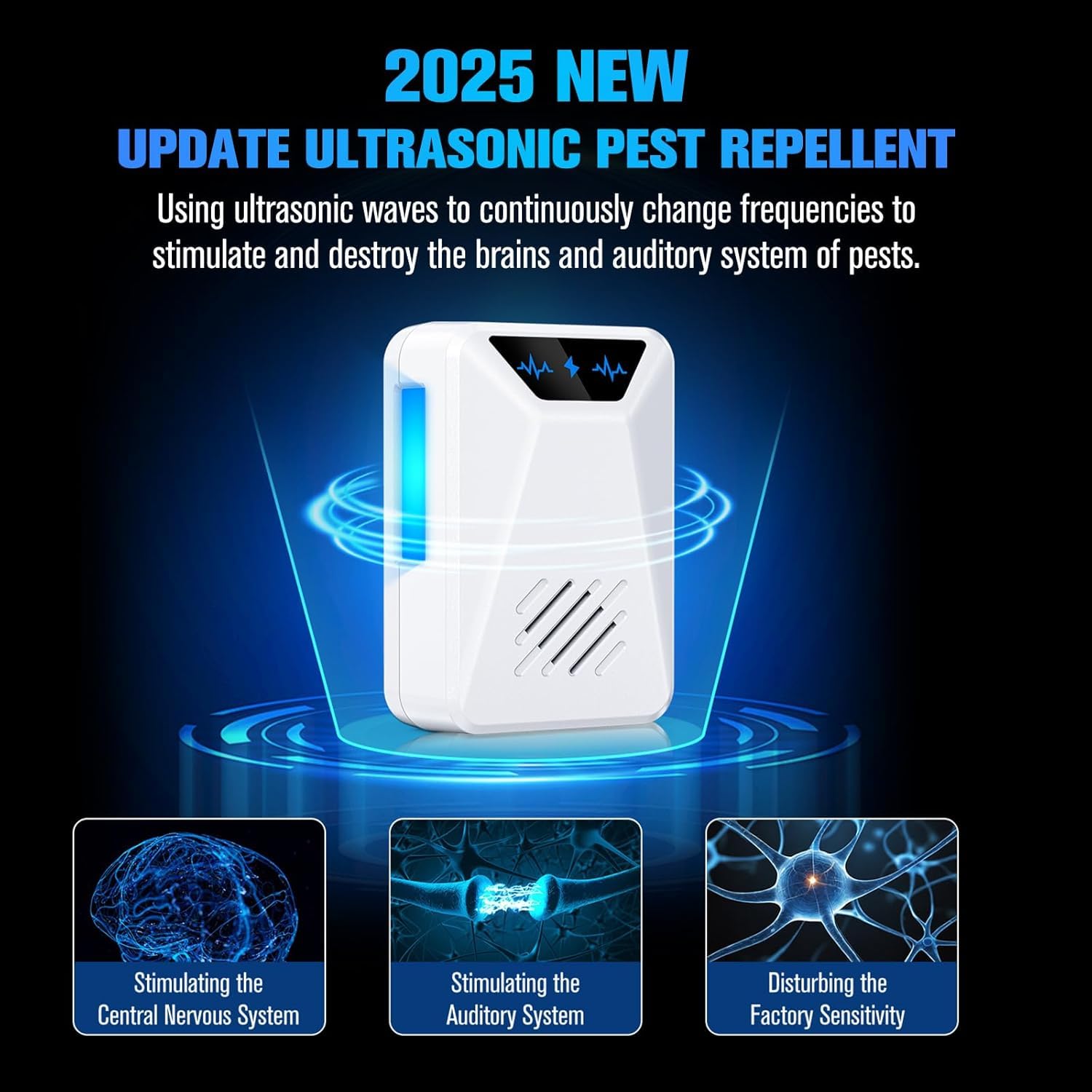 6 Packs Ultrasonic Pest Repeller, Electronic Pest Repellent Plug in Indoor for Insect Roaches Spider Ant Bug Mosquito Mouse Repellent for House Kitchen Garage Warehouse 🍁 All In One Marketplace Canada