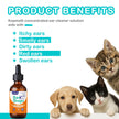 Kopmath Dog Ear Drops, Dog Ear Cleaner, Pet Ear Cleaning, Natural Solution for Dogs and Cats,60ml with Dropper 🍁 All In One Marketplace Canada