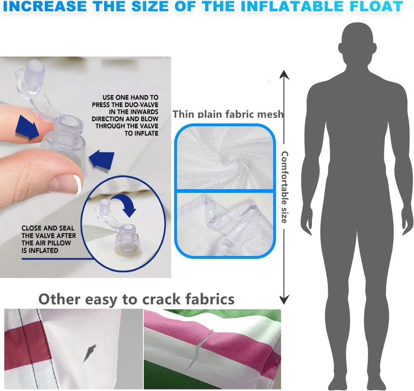 5 Pack XL Pool Floats Adult Size, 4-in-1 (Hammock, Saddle, Lounge Chair, Drifter) Multi-Purpose Water Pool Float, Non-Stick PVC Material (5 Pack) 🍁 All In One Marketplace Canada