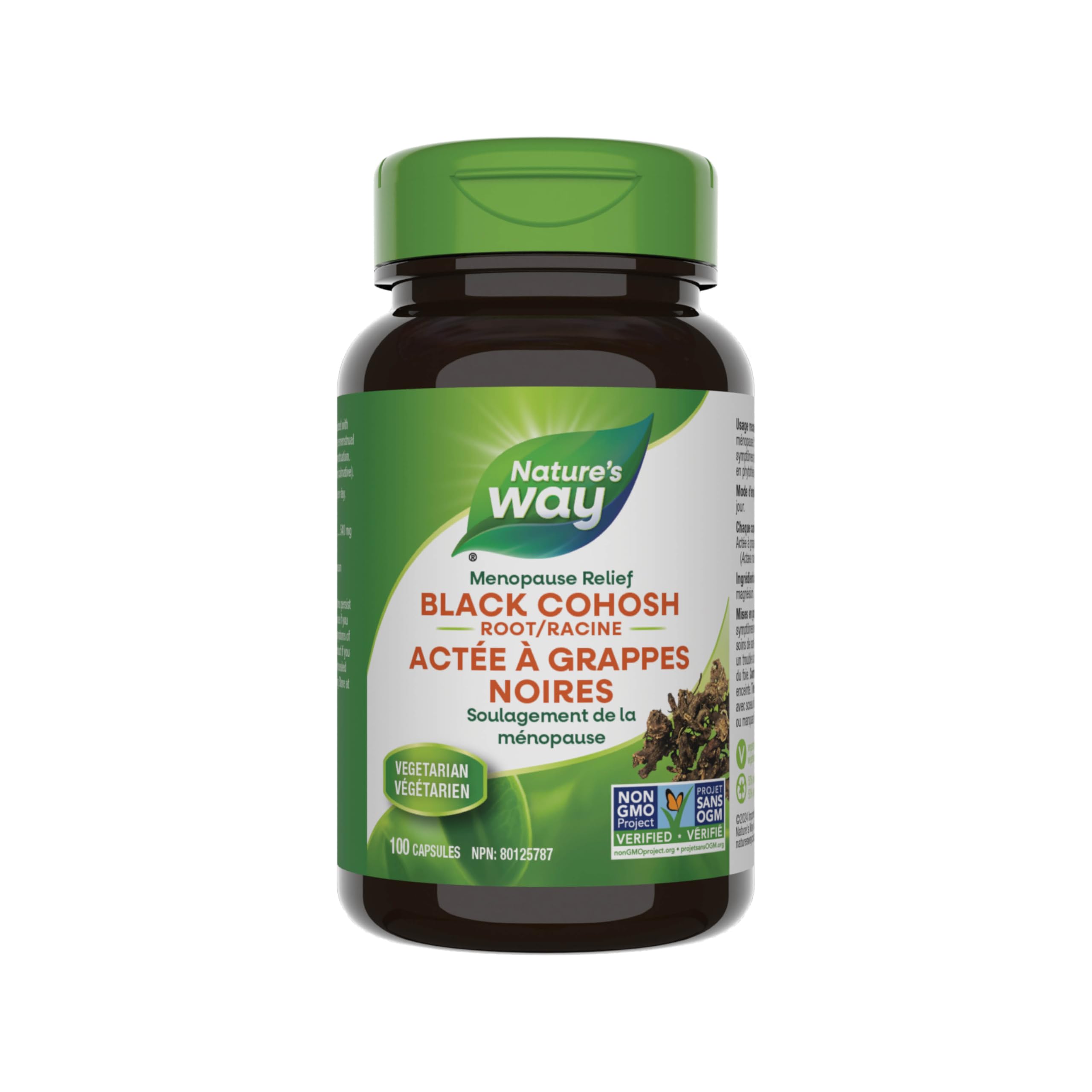 Nature's Way Black Cohosh Root – Hormone Balance for Women – 540mg Herbal Supplement for Menopausal Symptoms – Helps Relieve Menstruation Pain & Premenstrual Symptoms – 100 Vegetarian Capsules 🍁 All In One Marketplace Canada
