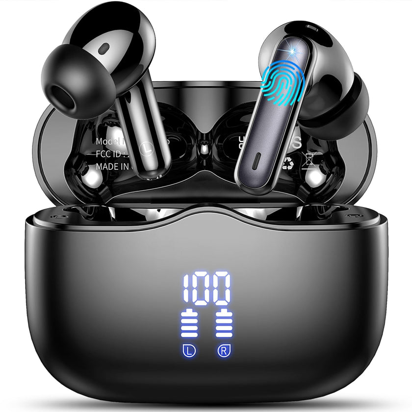 Wireless Earbuds, 2026 New Bluetooth Ear Buds 5.4 Mini HiFi Stereo with 4 ENC Noise Cancelling Mics Wireless Headphones, in Ear Earphones 40H IP7 Waterproof, USB C, Bluetooth Earbuds for Sports, Gym 🍁 All In One Marketplace Canada