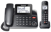 Panasonic DECT 6.0 2-in-1 Corded/Cordless Phone with Answering Machine, Advanced Call Block (1,000 Numbers), and Talking Caller ID - 1 Cordless Handset - KX-TGF870CB, Black 🍁 All In One Marketplace Canada