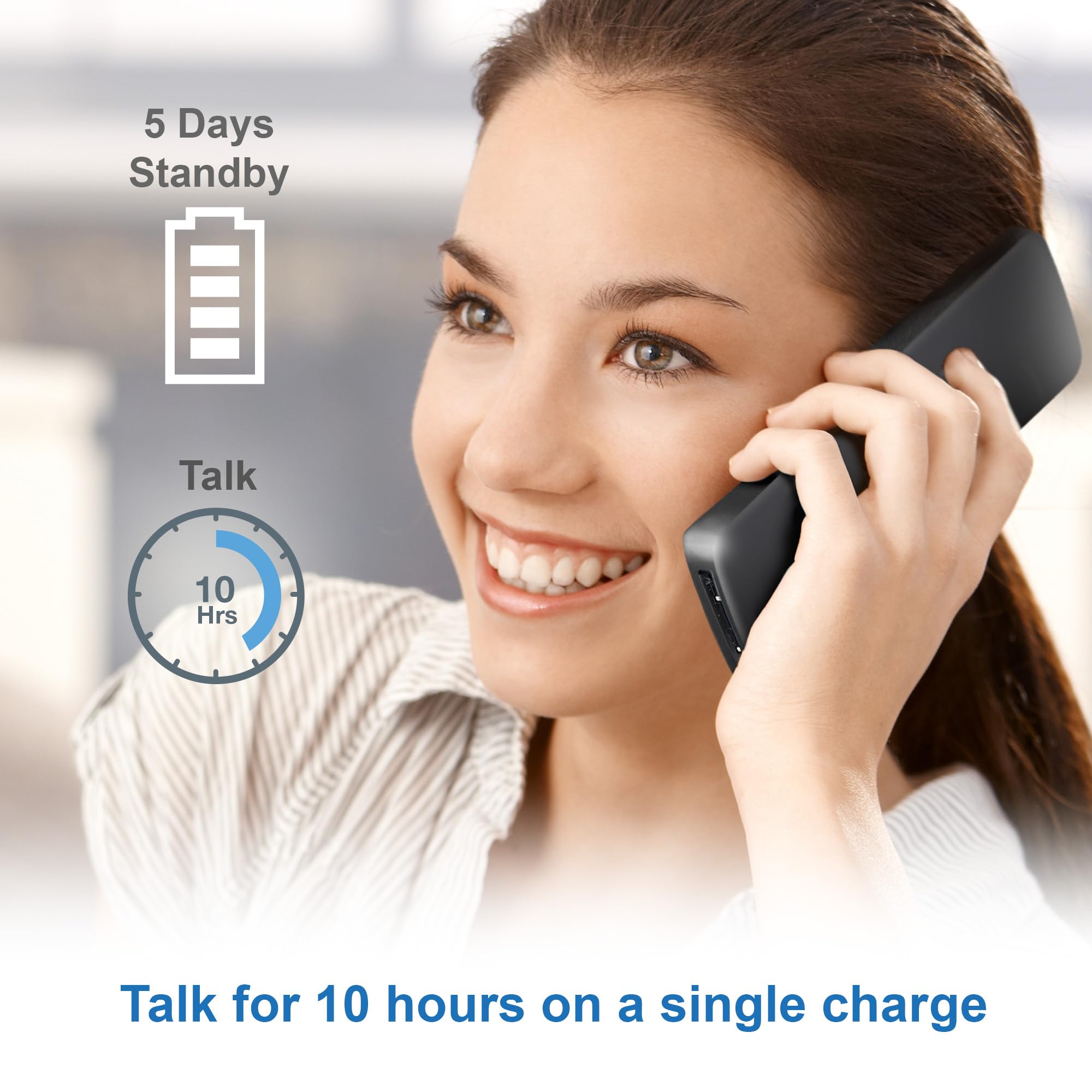 AT&T GL2101-2 DECT 6.0 Cordless Home Phone 2-Handset with Call Block, Caller ID, Full-Duplex Handset Speakerphone, 2