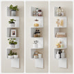 VASAGLE CUSTOS Collection - Corner Shelf Wall Mount, 5-Tier Floating Corner Bookshelf, Plant Shelf for Bedroom, Living Room, Bathroom, Home Office, Cloud White ULBC72WT 🍁 All In One Marketplace Canada