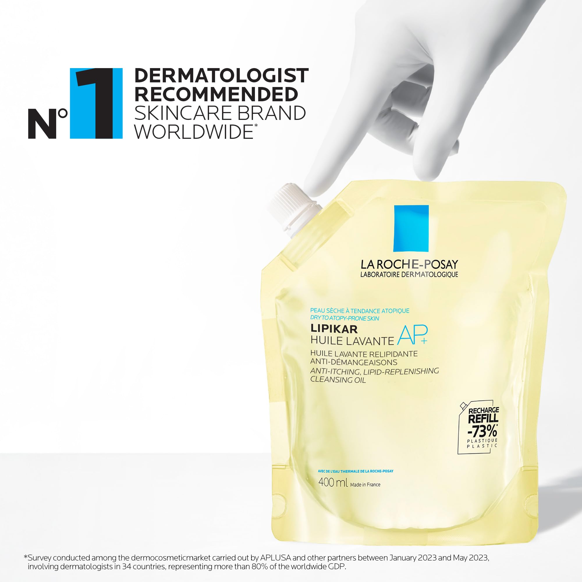 La Roche Posay Cleansing Body Oil Refill, Lipikar Oil AP+ Soap-Free Face & Body Shower Oil for Very Dry, Sensitive Skin with Shea Butter & Niacinamide, Alcohol Free, Hypoallergenic Fragrance, 400mL 🍁 All In One Marketplace Canada