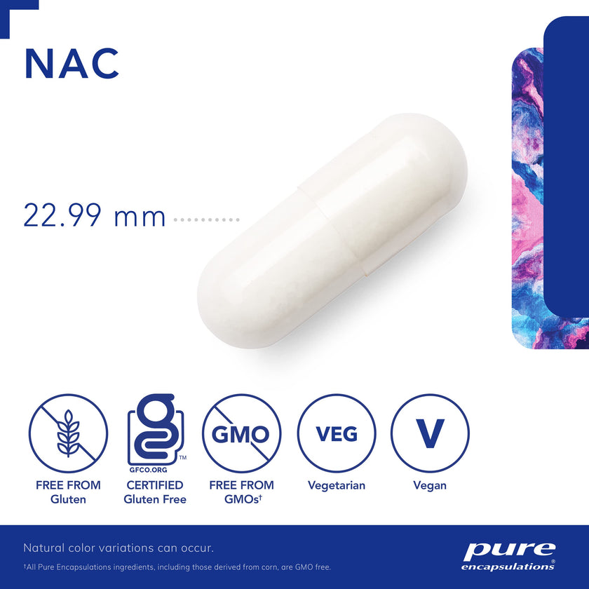 Pure Encapsulations NAC 900 mg - N-Acetyl Cysteine Amino Acid Supplement for Immune Support, Liver & Antioxidants* - 120 Capsules 🍁 All In One Marketplace Canada