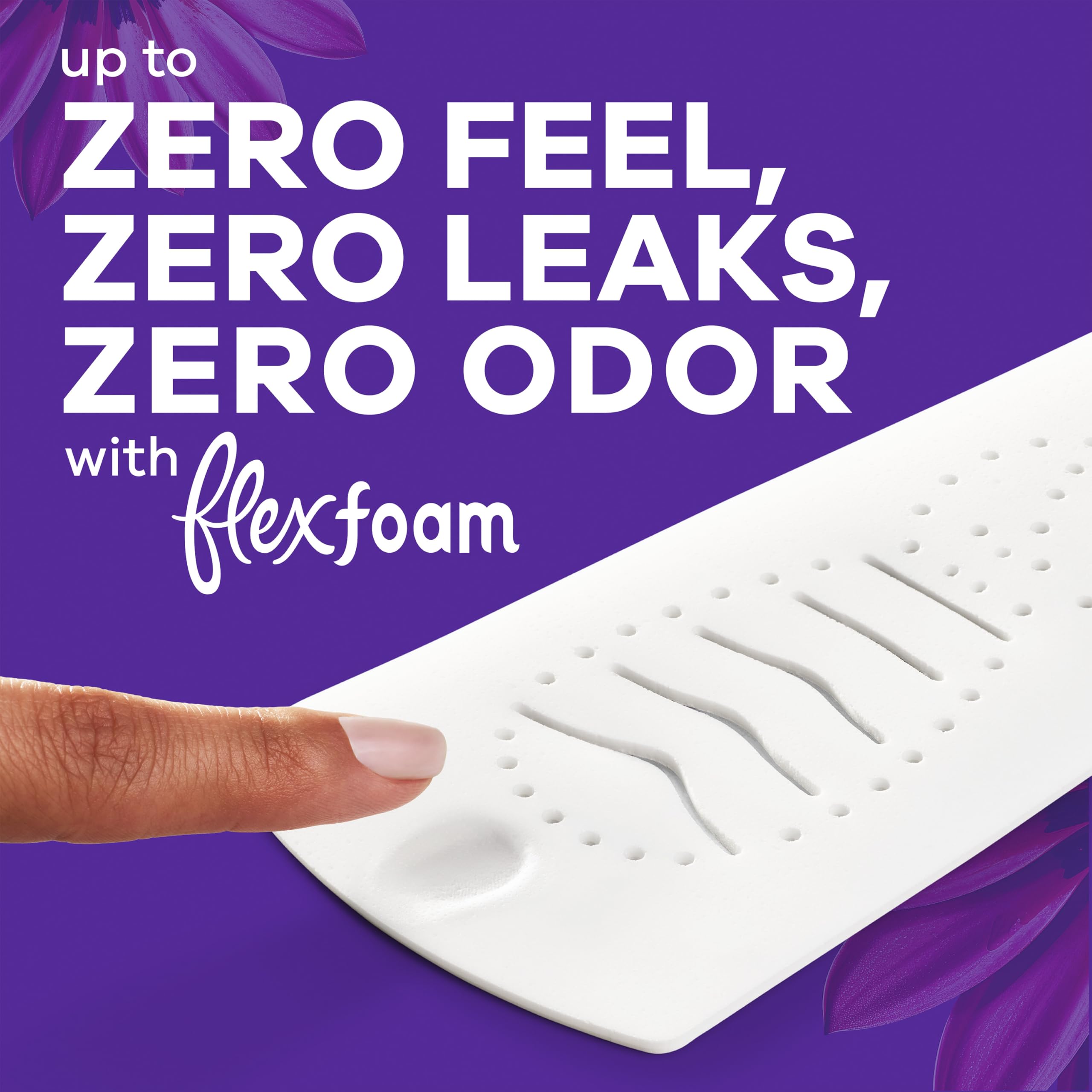 Always Radiant with FlexFoam Pads, Size 5, Extra Heavy Overnight Absorbency, with Wings, Lightly Scented, Up to ZERO leaks, ZERO feel, ZERO odor, 54 Count 🍁 All In One Marketplace Canada
