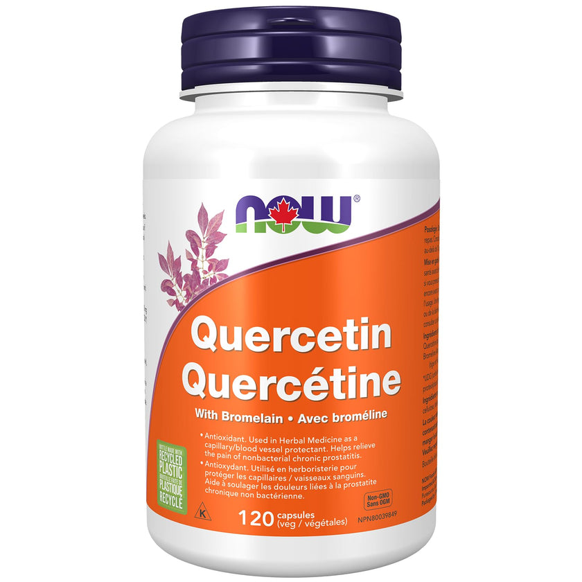 NOW Supplements, Quercetin with Bromelain, Balanced Immune System, 120 Veg Capsules 🍁 All In One Marketplace Canada