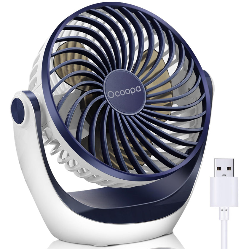 OCOOPA Small USB Desk Fan Table Fan 5'' with Strong Airflow & Quiet Operation, Portable Cooling Mini Fan 3 Speed, 360°Rotatable Head for Home Office Bedroom Desktop 🍁 All In One Marketplace Canada