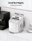EUHOMY Countertop Ice Maker Machine with Handle, 26lbs Per Day, 9 Ice Cubes Ready in 6 Mins, Auto-Cleaning Portable Ice Maker with Basket and Scoop, for Home/Kitchen/Camping/RV (White) 🍁 All In One Marketplace Canada