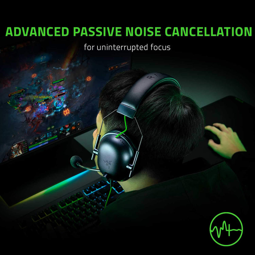 Razer BlackShark V2 X Gaming Headset: 50mm Drivers - Cardioid Mic - Memory Foam Cushion - Lightweight- Comfortable, Noise Isolating Earcups - for PC, PS4, PS5, Switch - 3.5mm Audio Jack - Black 🍁 All In One Marketplace Canada