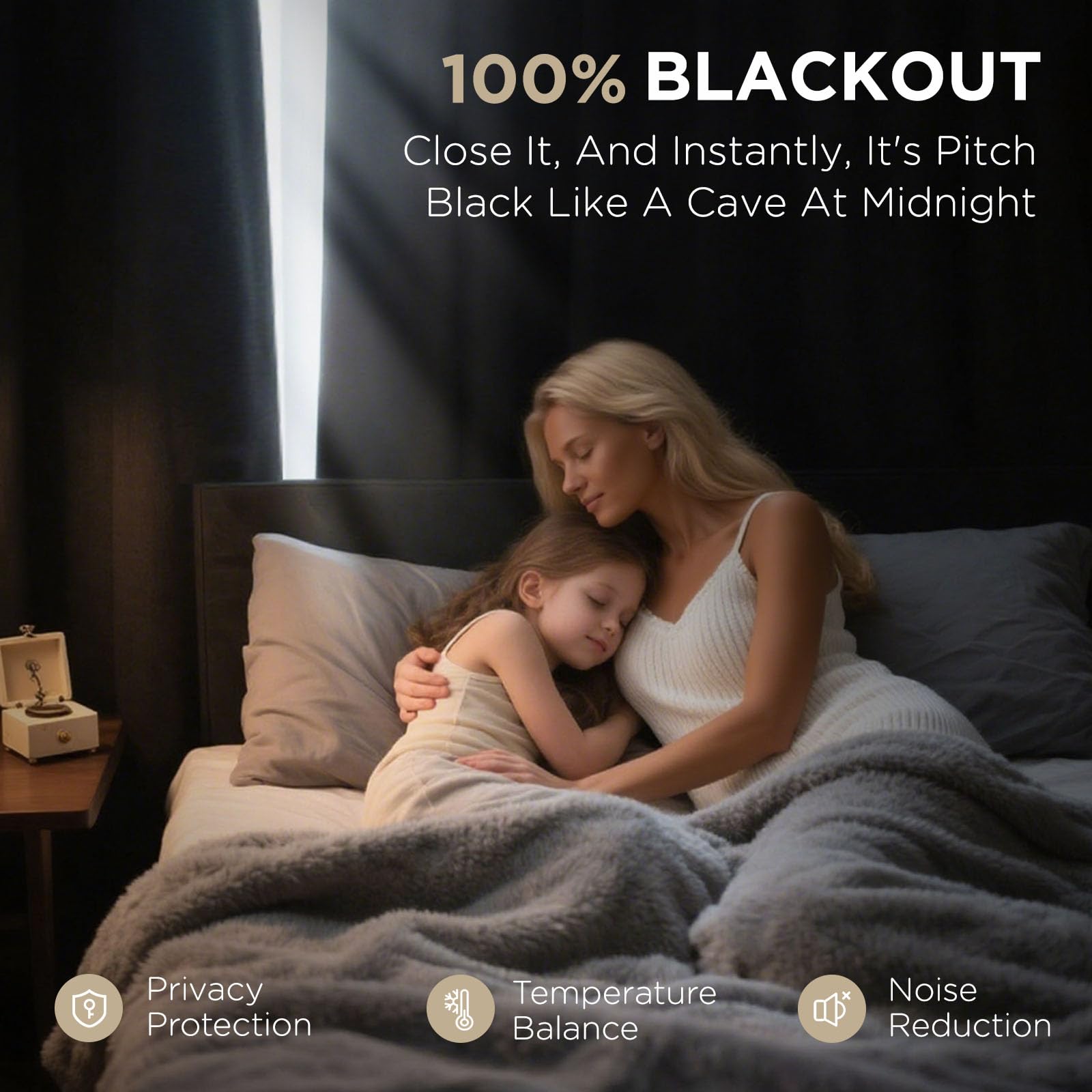 Joydeco 100% Blackout Curtains 2 Panels for Living Room - Linen Black Out Curtains 84 Inch Long Room Darkening Opaque Curtains for Bedroom, Thermal Insulated Drapes Privacy Protection 2 Panels Set 🍁 All In One Marketplace Canada