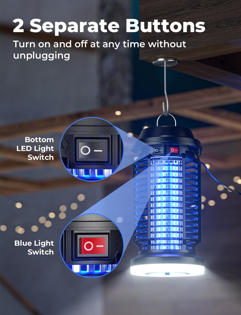 YISSVIC Bug Zapper Outdoor Indoor Waterproof Electric Mosquito Zapper 4200V Plug in for Kitchen Patio Courtyard Garden Camping 🍁 All In One Marketplace Canada