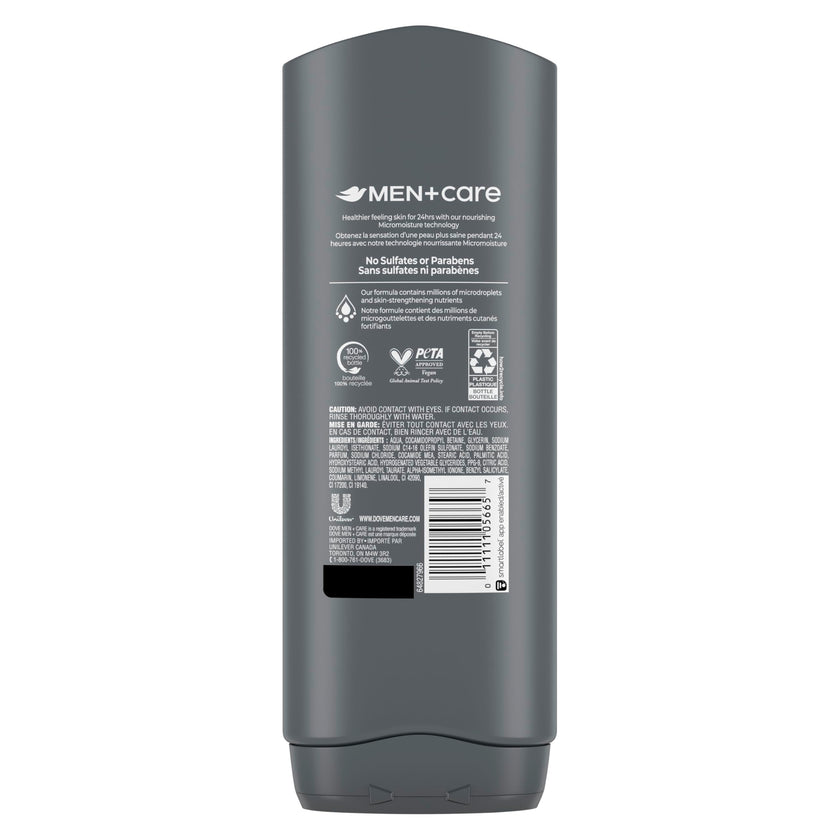 Dove Men+Care Body and Face Wash with 24-hour Nourishing Micromoisture, Clean Comfort, Men's Body Wash, 532mL, Pack of 4 🍁 All In One Marketplace Canada