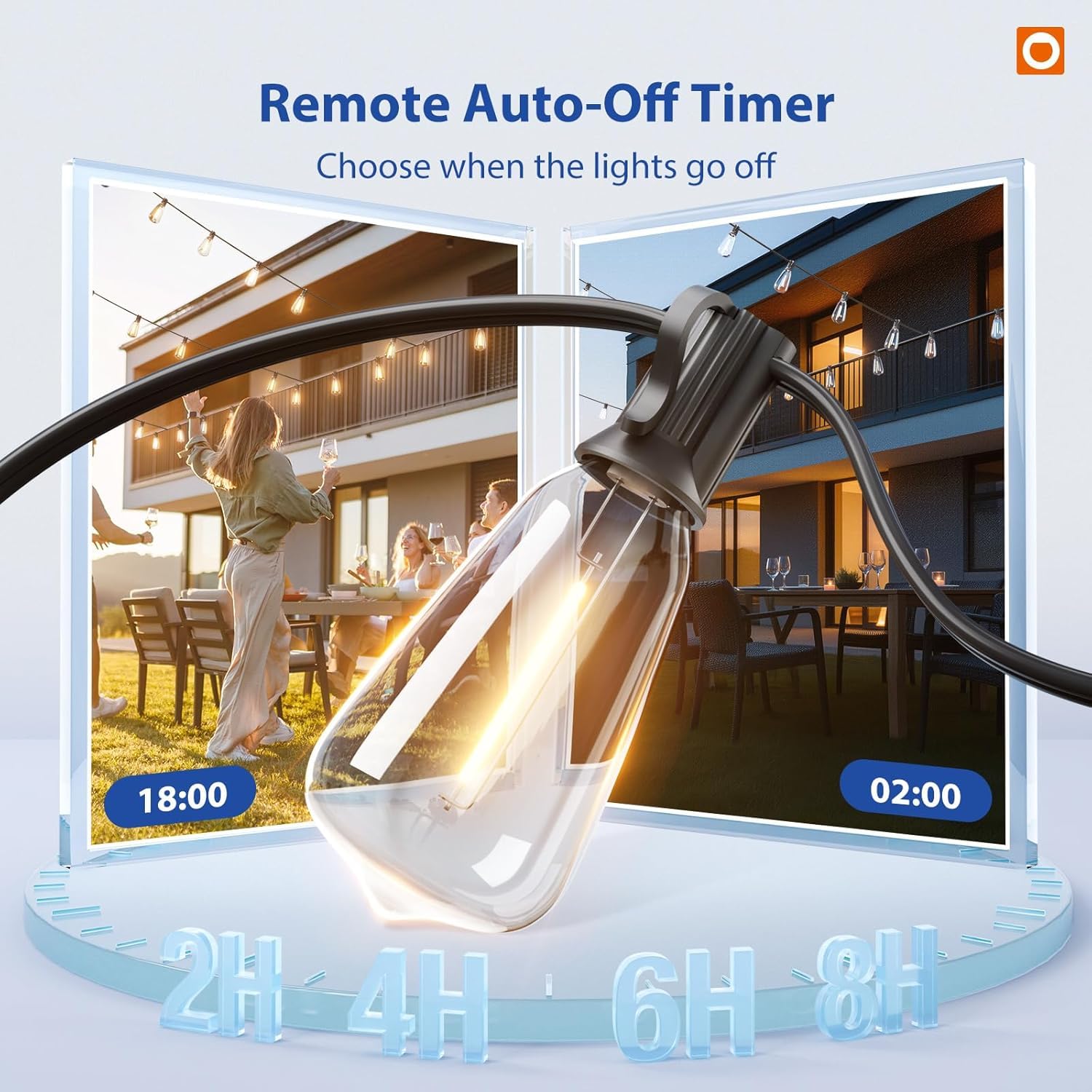 addlon 100FT (50FTx2) Outdoor String Lights Waterproof Shatterproof with 32 LED Edison Bulbs, Dimmable Connectable Patio Lights for Backyard Garden Balcony Party, Warm Yellow, Energy-Saving 🍁 All In One Marketplace Canada