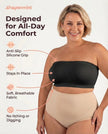 SHAPERMINT Convertible Strapless Bras for Women - Compression Wireless Bandeau Bra Top Black 🍁 All In One Marketplace Canada