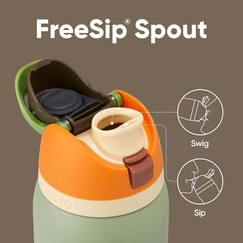 Owala FreeSip Insulated Stainless Steel Water Bottle with Straw, BPA-Free Sports Water Bottle, Great for Travel, 32 Oz, Camo Cool 🍁 All In One Marketplace Canada