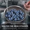 Walfos Fine Mesh Strainers Set, Premium Stainless Steel Sieve and Sifter with Sturdy Handle, Metal Kitchen Strainers Perfect for for Food, Rice, Quinoa, Fruit, Tea, Flour- 3 Sizes 🍁 All In One Marketplace Canada