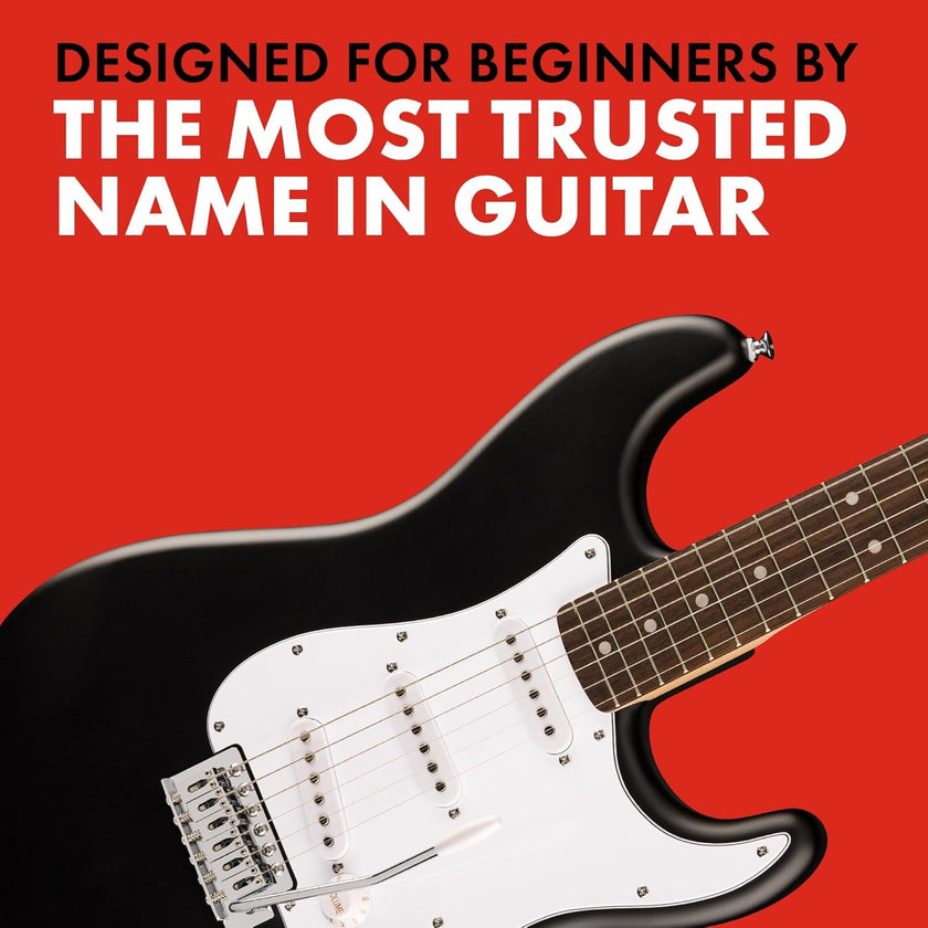 Fender Squier Debut Series Stratocaster Electric Guitar Kit, Beginner Guitar Kit, with 2-Year Warranty, with Padded Gig Bag, Frontman 10G Amp, Strap, and More, Includes Free Lessons, Black 🍁 All In One Marketplace Canada
