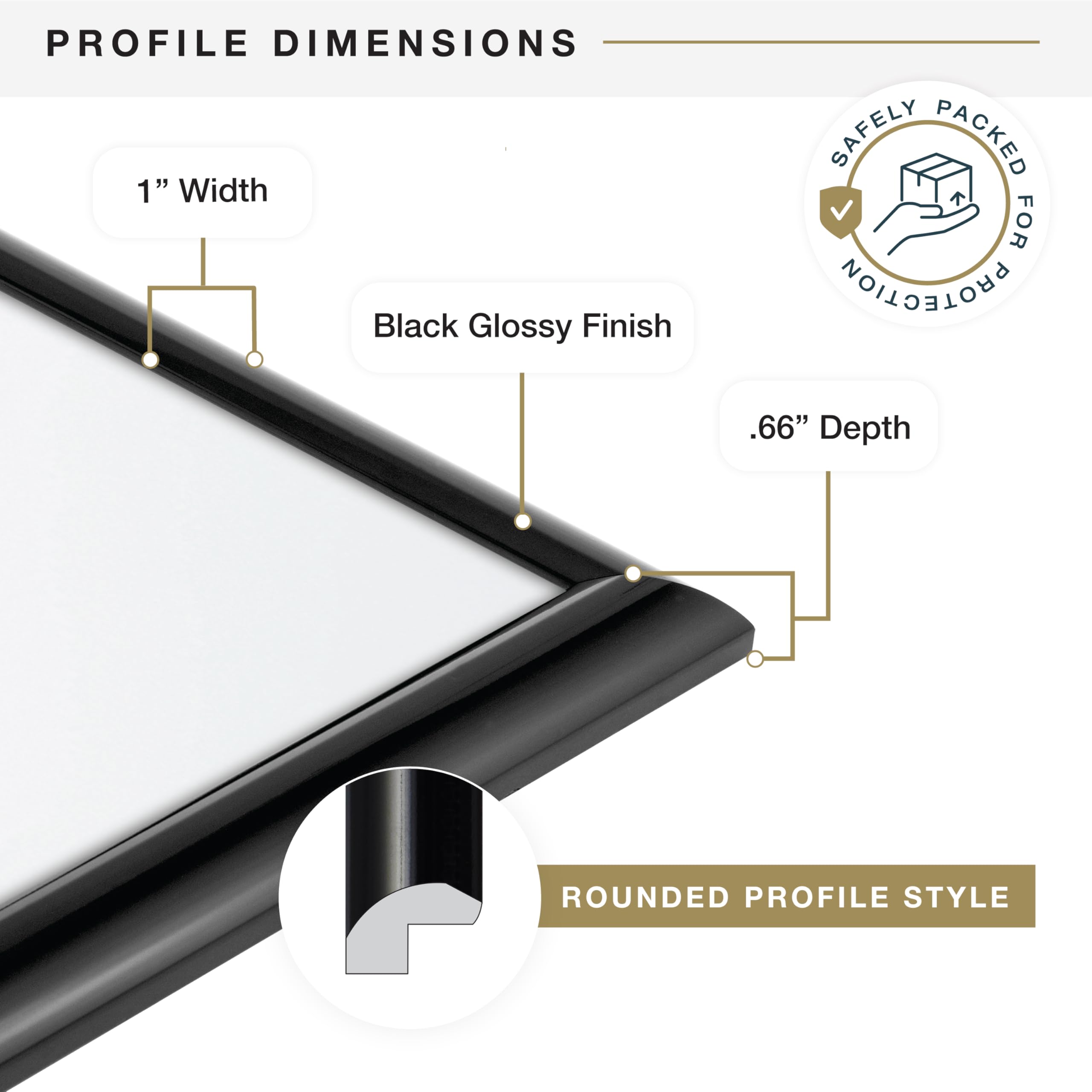 MCS 65549 Trendsetter Poster Frame, 24 by 36-Inch, Black 🍁 All In One Marketplace Canada
