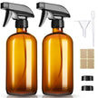 GIVAMEIHF 16oz Amber Glass Spray Bottles,2 Pack Glass Spray Bottles Refillable Empty Bottle with Adjustable Nozzle,Spray Bottle for Essential Oils,Cleaning,Pets,Plant, Hair Mister 🍁 All In One Marketplace Canada
