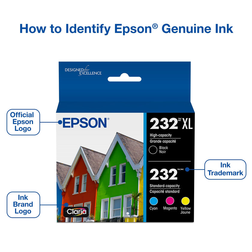 Epson 232 Genuine Ink Cartridge XL Black and Standard Color Combo Pack 🍁 All In One Marketplace Canada