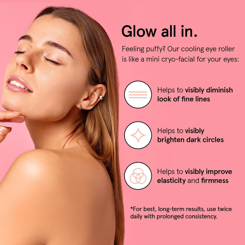 grace & stella Under Eye Brightener Roller - Airplane Travel Essentials - Travel Size Toiletries - Retinol & Caffeine Eye Serum for Puffiness, Dark Circles, Wrinkles - Vegan Skincare (15ml / 0.51floz) 🍁 All In One Marketplace Canada