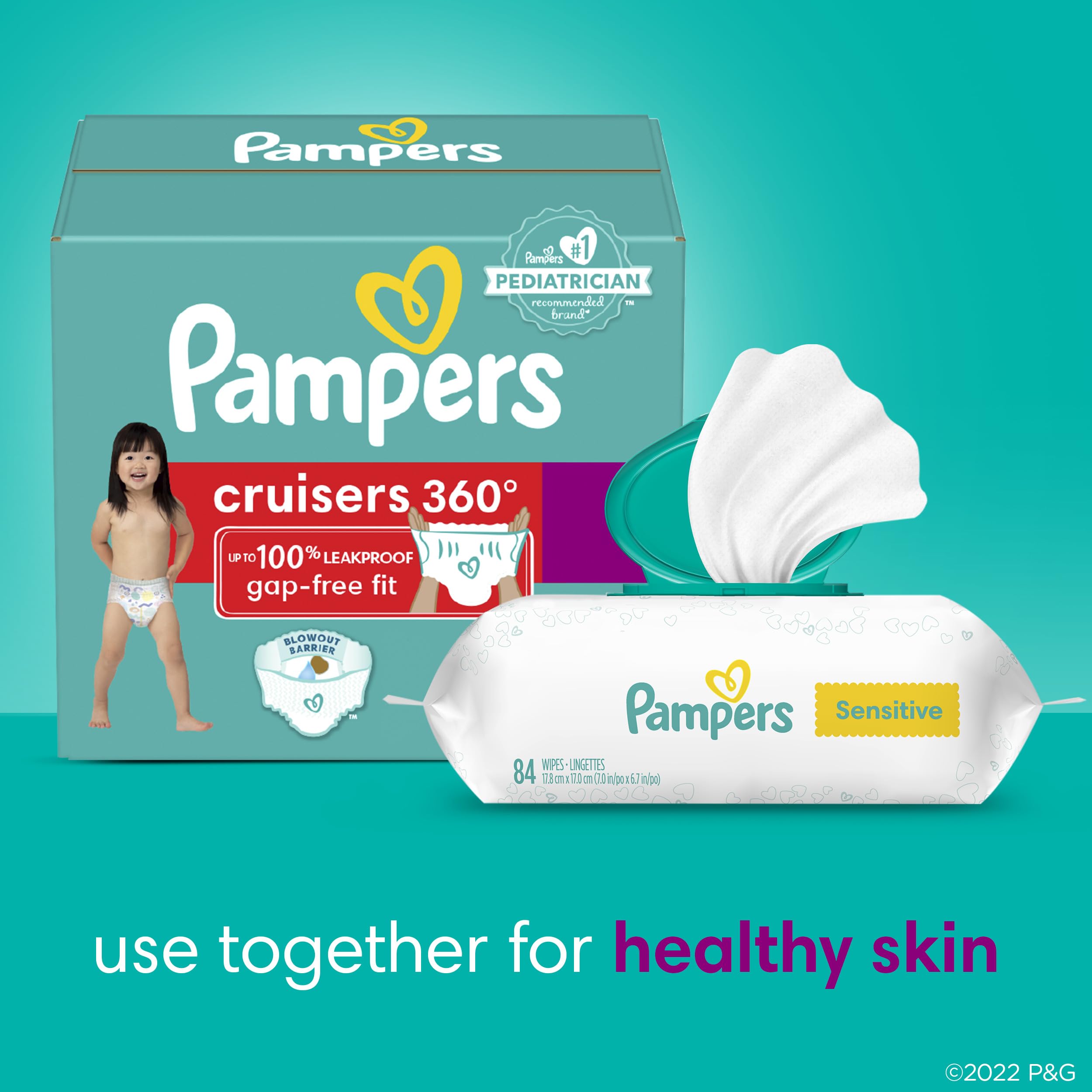 Pampers Cruisers 360 Pull-On Diapers, Size 7, Babyproof up to 100% leakproof diaper, 1 Pack (Count of 88) 🍁 All In One Marketplace Canada