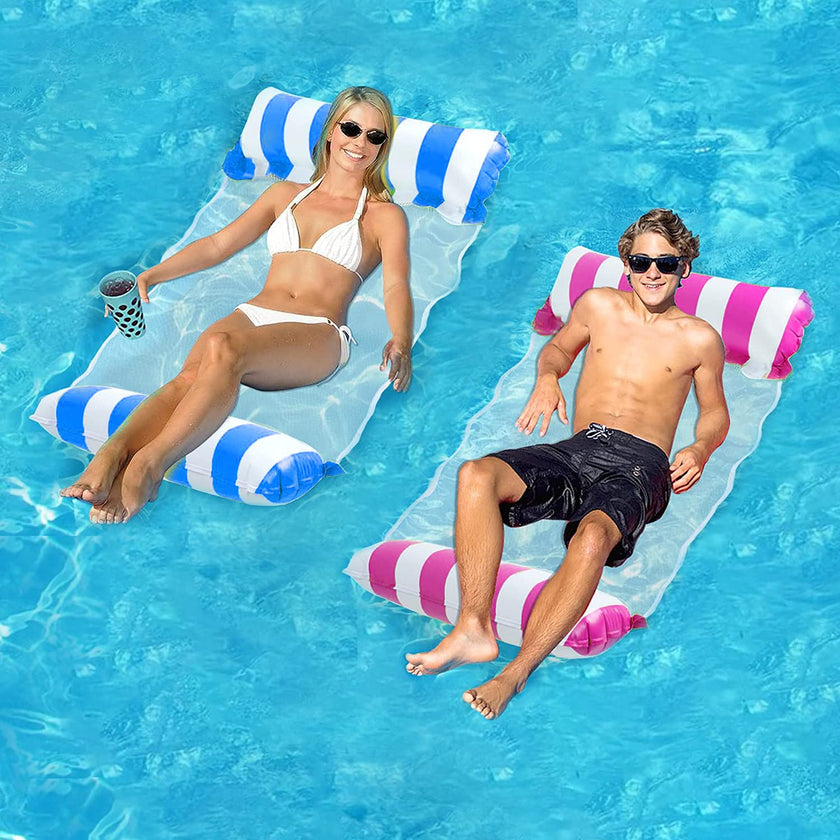 FUNNYTA 2 Pack Water Hammock, 4-in-1 Multi-Portable Water Pool Float Hammock (Saddle, Lounge Chair, Hammock and Drifter) for Adults, Suitable for Travel, Family and Recreation 🍁 All In One Marketplace Canada