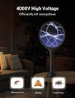 YISSVIC Bug Zapper Racket Electric Fly Swatter Fly Zapper Indoor Outdoor Rechargeable (Black-2 Piece) 🍁 All In One Marketplace Canada