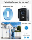 BOIFUN Video Doorbell Camera Wireless – No Subscription Required, 2K HD, 166° Wide View, HDR Night Vision, Motion Alerts, Two-Way Audio & Package Watch with Chime, Battery Powered, 2.4 GHz Wi-Fi Only 🍁 All In One Marketplace Canada